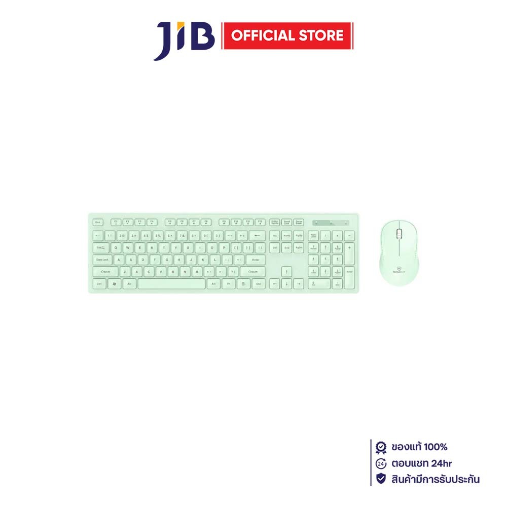 WIRELESS KEYBOARD & MOUSE (คีย์บอร์ดและเมาส์) MICROPACK KM-237W KEYBOARD&MOUSE WIRELESS COMBO SET (GREEN)