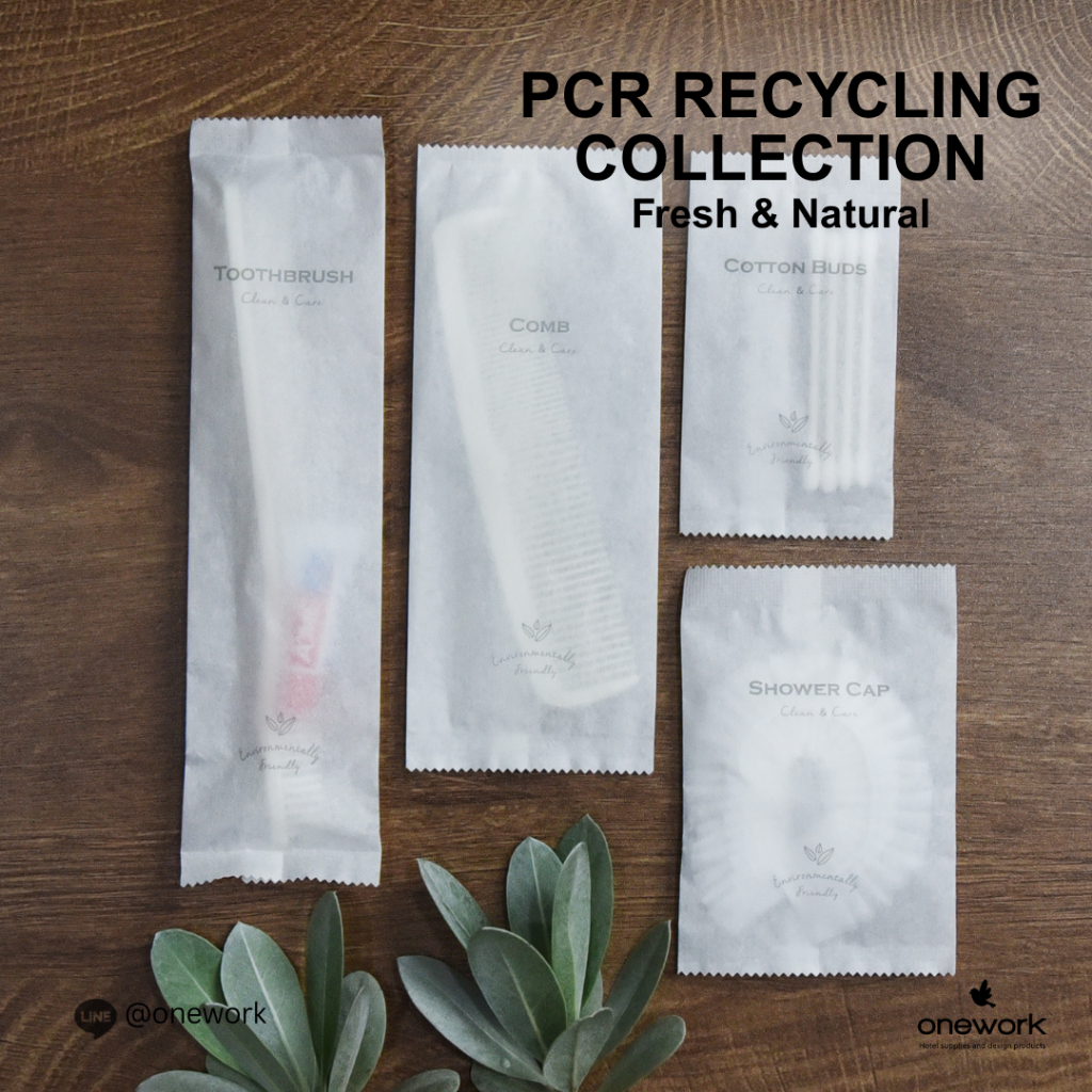 วันเวิร์ค หมวกอาบน้ำโรงแรม พีซีอาร์ รีไซคลิง 100 ชิ้น Onework Shower Cap PCR Recycling 100 pcs - รูปที่ 4