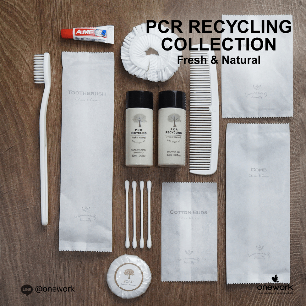 วันเวิร์ค หมวกอาบน้ำโรงแรม พีซีอาร์ รีไซคลิง 100 ชิ้น Onework Shower Cap PCR Recycling 100 pcs - รูปที่ 3