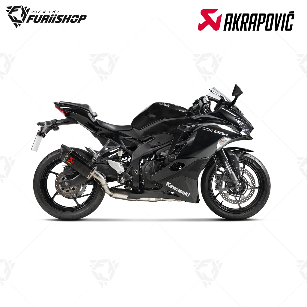 ท่อสูตร/ท่อแต่ง/ท่อไอเสีย Akrapovic Carbon Homologated : for Kawasaki ZX25R 2020 -2022