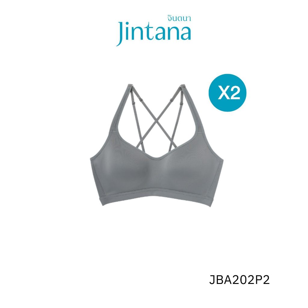[1 แถม1] Jintana สปอร์ตบรา ไม่มีโครง รุ่น Active รหัส JBA202P2 ใส่สบาย กระชับ ระบายอากาศดี