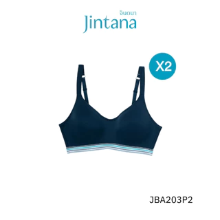 [1 แถม 1] Jintana สปอร์ตบรา ไม่มีโครง รุ่น Active รหัส JBA203P2 ใส่สบาย กระชับ ระบายอากาศดี