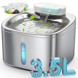 [ประกันศูนย์ไทย] Oneisall น้ำพุแมวไร้สาย 3.5L น้ำพุแมว ให้น้ำแมว น้ำพุหมา สเตนเลส304 รุ่น PW04