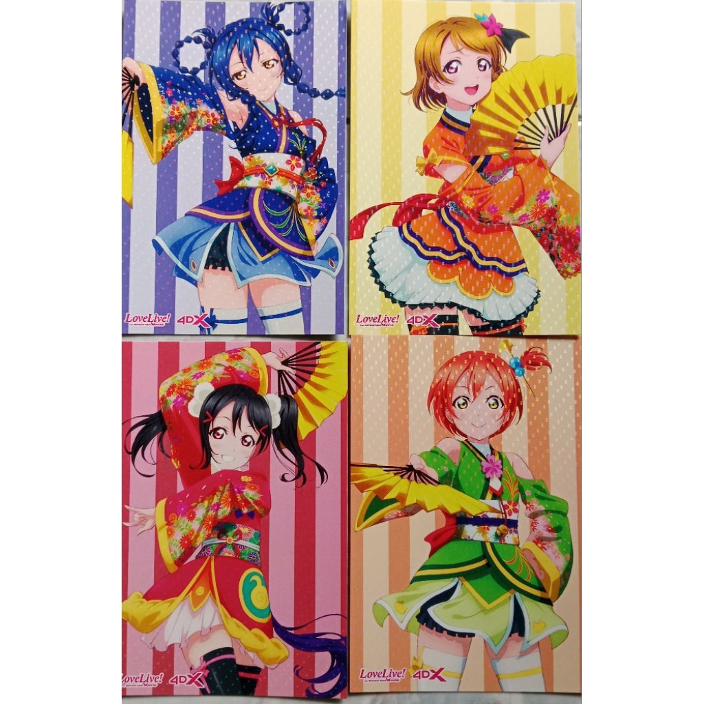💙🧡🩷💚 SET POSTCARD LOVELIVE! THE SCHOOL IDOL MOVIE MOVIE × 4 ใบต่อ SET