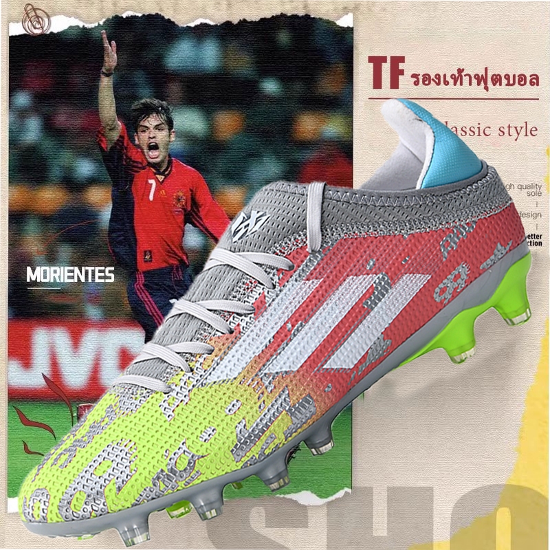 【บางกอกสปอต】 รองเท้าฟุตบซอล Fast&Power#36-45 # CR7 รองเท้าฟุตบอล Soccer Shoes