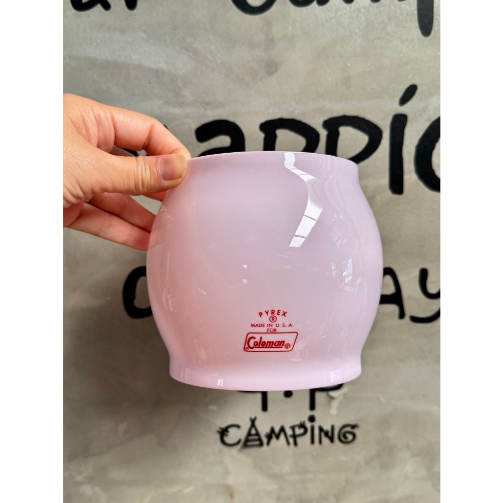 โป๊ะตะเกียงไซส์กลาง Coleman ใช้ใส่ตะเกียง รุ่น 282..285..286..288 321และ335..โลโก้ PYREX ..สีชมพู