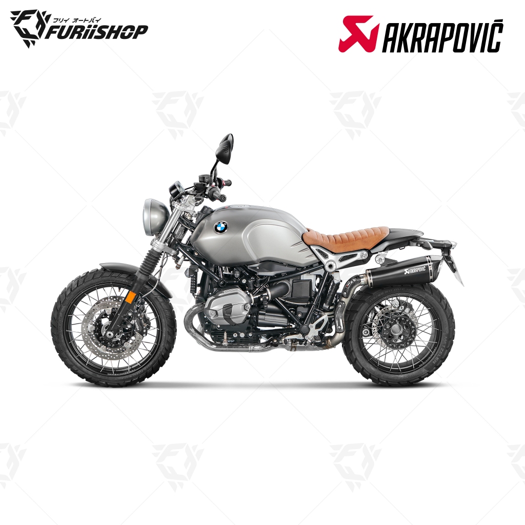 ท่อสูตร/ท่อแต่ง/ท่อไอเสีย Akrapovic Slip on Titanium ออกบน Black : for BMW R NINET 13-20 / New!! R N