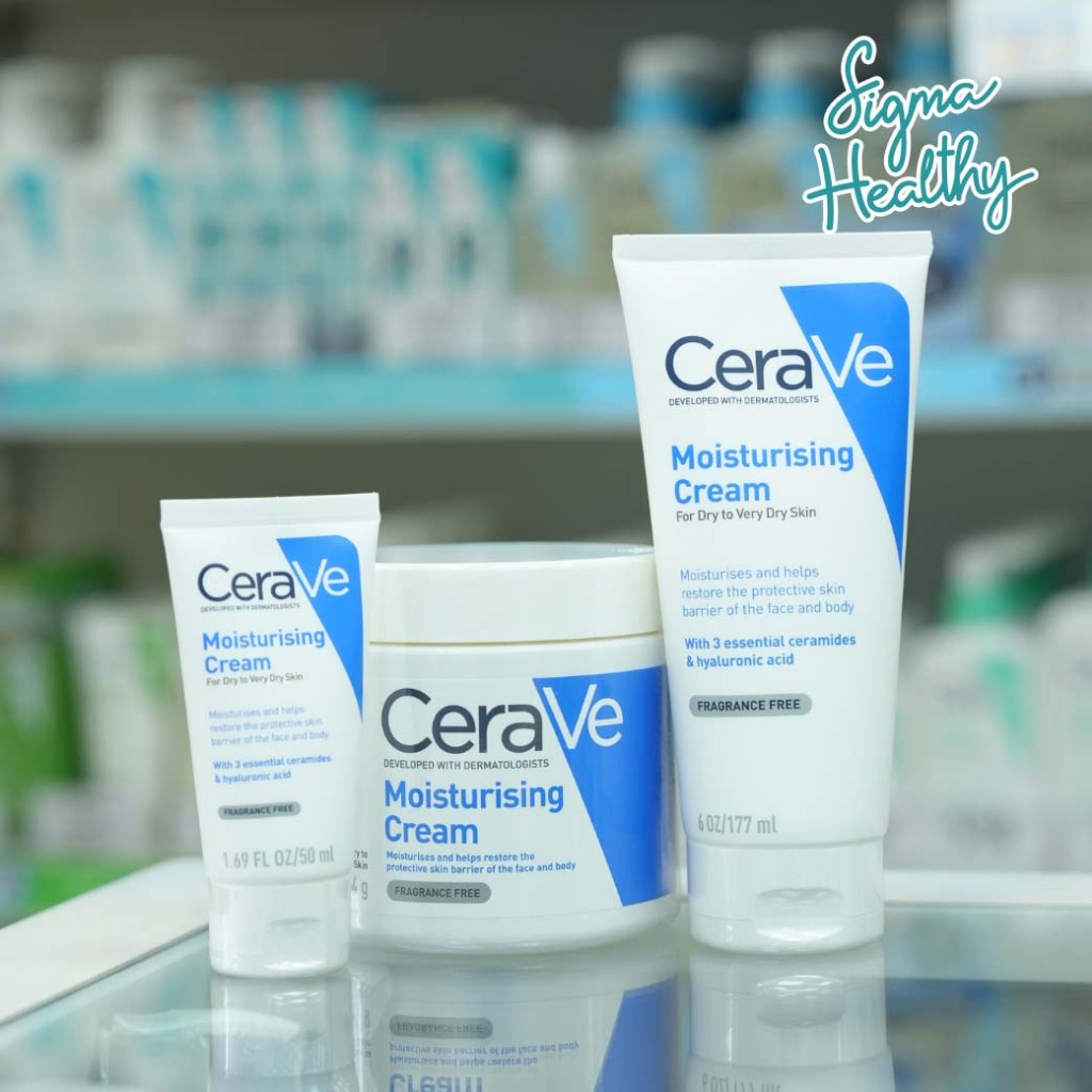 Cerave Moisturising Cream เซราวี มอยส์เจอร์ไรซิ่งครีม สำหรับ ผิวแห้ง ถึงผิวแห้งมาก มี 3 ขนาด 50 ml /