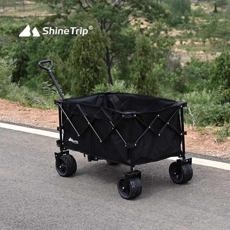 ShineTrip Cart รถเข็นแคมป์ปิ้ง ล้อโต คันใหญ่ มีที่ล๊อคล้อ รุ่น a420 ขนาด 200L มีความแข็งแรงสูง