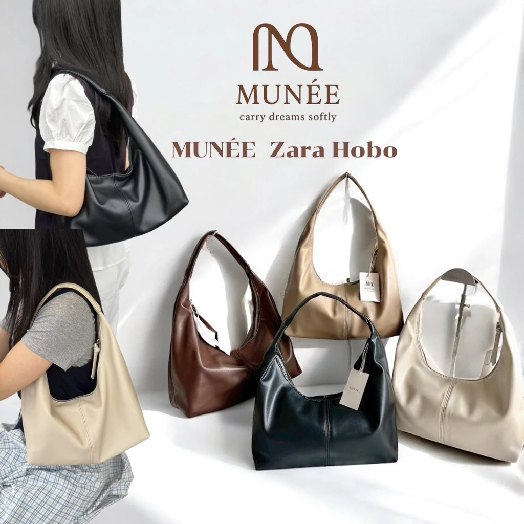 MUNÉE Zara Hobo กระเป๋าสะพายไหล่ กระเป๋าคล้องแขน