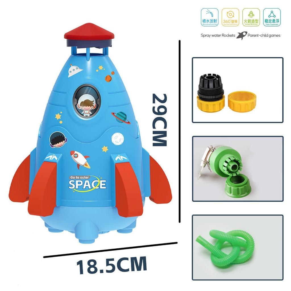 น้ำพุจรวดน้ำ ของเล่นจรวดบิน WATER ROCKET พร้อมท่อน้ำ ของเล่นกลางSpace Rocket Water Spray แจ้ง รูปที่ 5