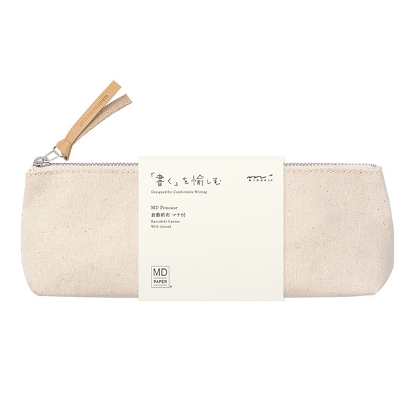 MIDORI MD Pencase Kurashiki Canvas with Gusset (D41814006) /กระเป๋าดินสอ MD Kurashiki Canvas แบรนด์ MIDORI ประเทศญี่ปุ่น