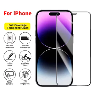 ฟิล์มกระจก สำหรับ iPhone 17 17Pro Max 17Air 16 15 Pro Max 15plus 16plus 16E แบบเต็มจอ For iPhone 15 15plus 15pro Max
