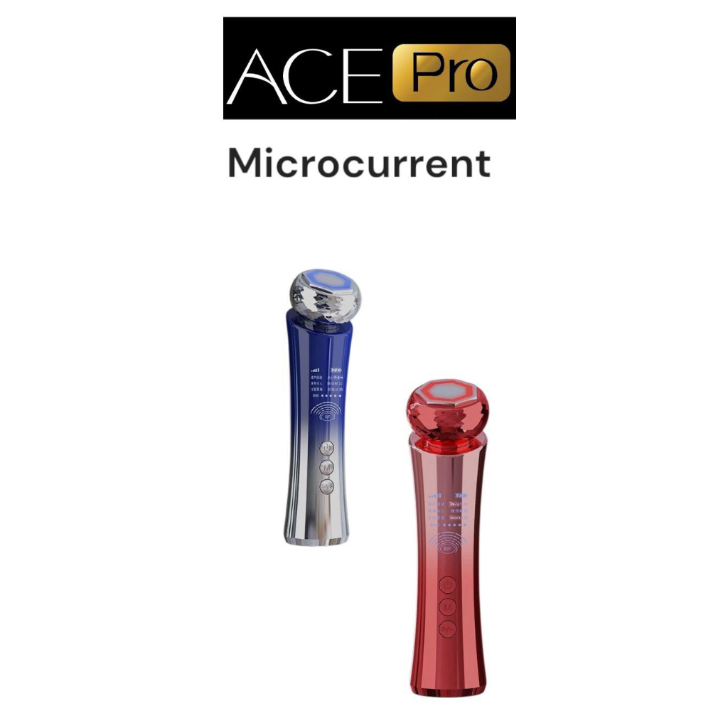 Ace Pro Microcurrent เครื่องนวดไฟฟ้าคลื่น Rf มี 2 สีให้เลือก บำบัดด้วยแสง 3 สีผสานพลังเพื่อผิวเนียนก