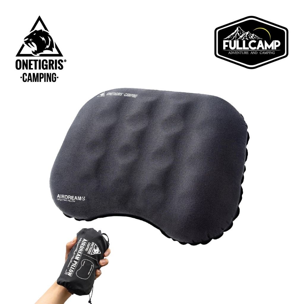 OneTigris AIRDREAM Inflating Pillow หมอนเเคมป์ปิ้ง หมอนพองลมอัตโนมัติ พับเก็บได้ หมอนเมมโมรี่โฟม