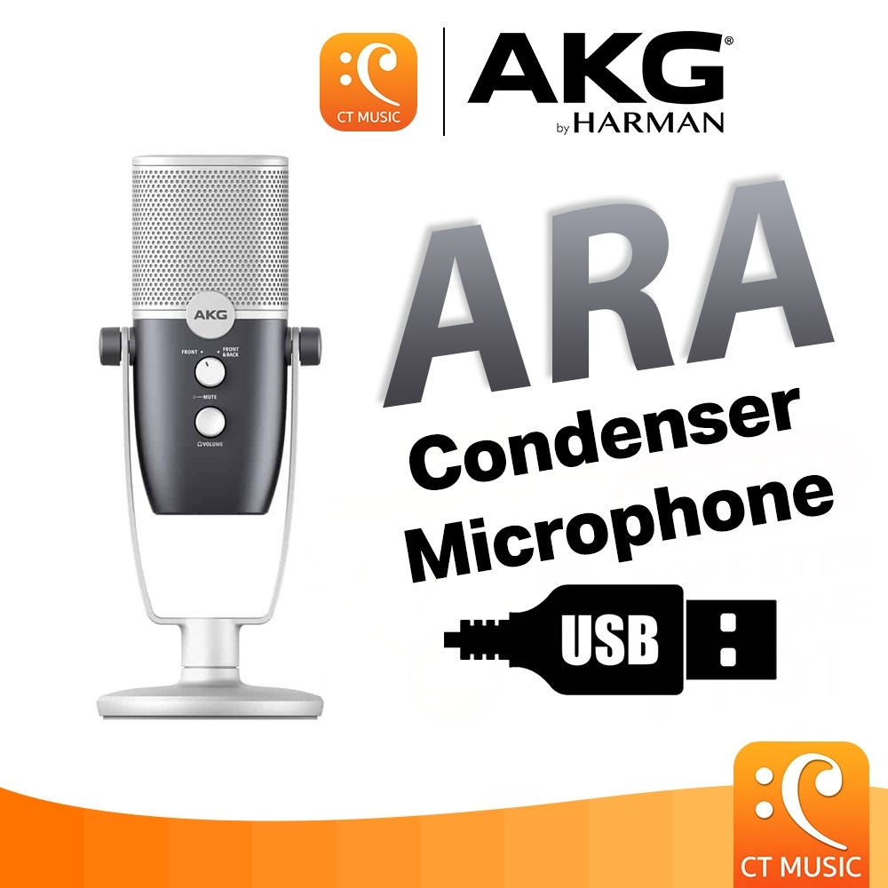 AKG Ara Professional Two-Pattern USB Condenser Microphone