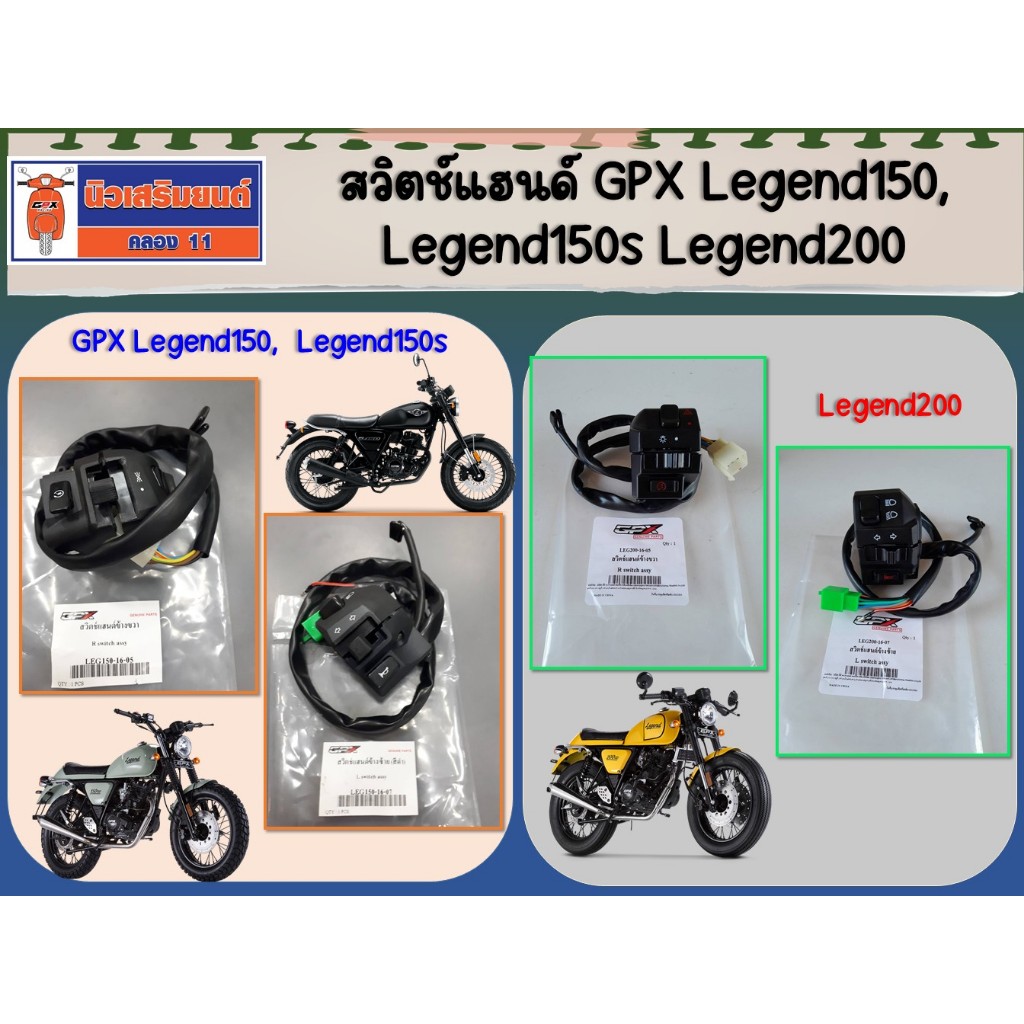 สวิตช์แฮนด์ ซ้าย ขวา GPX GENTLEMAN แท้ เบิกศูนย์