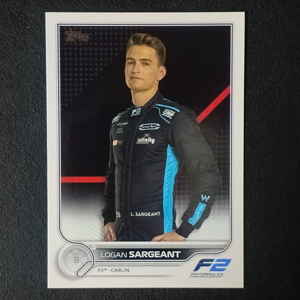 การ์ดนักแข่งรถฟอร์มูล่า วัน LOGAN SARGEANT FORMULA 1 TRADING CARD (F1) F2