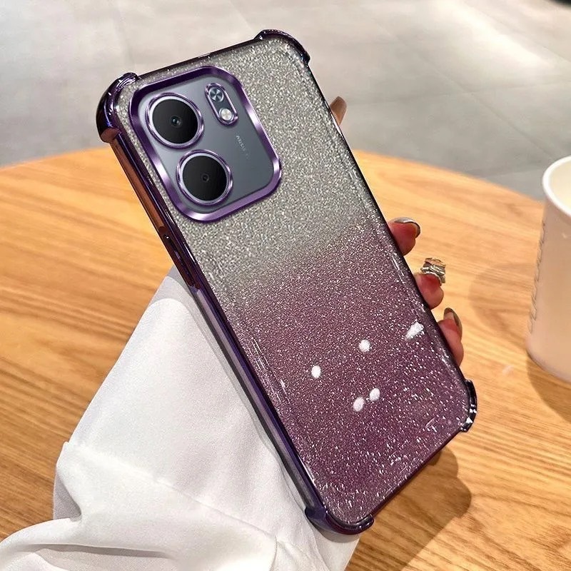 เคสโทรศัพท์ สำหรับรุ่น OPPO A5X เคส หรูหรา กากเพชร 2in1 ไล่โทนสีสวย กันกล้อง กันกระแทกมุม F8