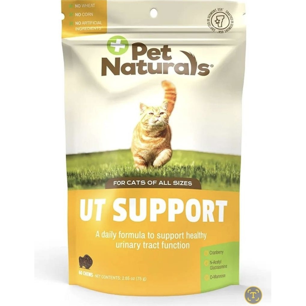 Pet Naturals UT Support – เสริมสุขภาพทางเดินปัสสาวะแมว 60 เม็ด expire 12/25