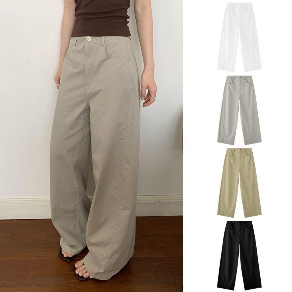 gurls.girl | ashy curve pants กางเกงขายาวทรงโค้ง