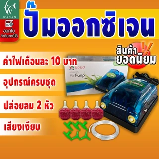 ปั้มออกซิเจน KOKO-8000 ปั้มลมออกซิเจน สินค้านำเข้าของแท้ 100 % สำหรับเลี้ยงกุ้ง ปลา คุณภาพดี