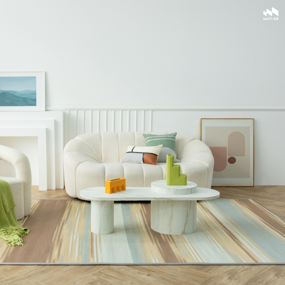 Mat-er เสื่อแทนพรม Waa-yu สี Earth tone – เสื่อสีธรรมชาติ โทนอบอุ่น ทอแน่น ทนทาน ทำความสะอาดง่าย
