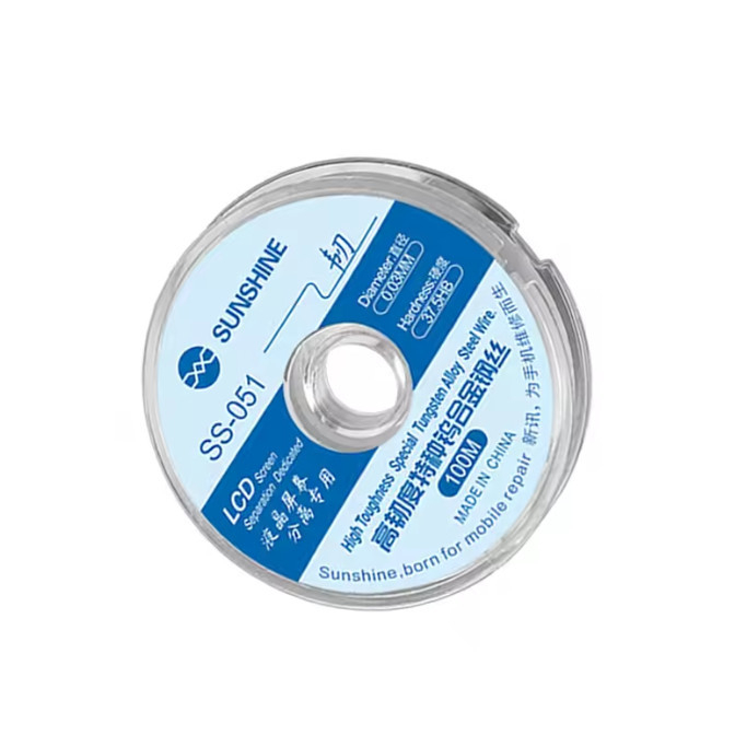 SUNSHINE/SS-051 ลวดลอกจอกระจก เส้นเล็กเหนียวไม่ขาดง่าย ขนาด 0.03mm
