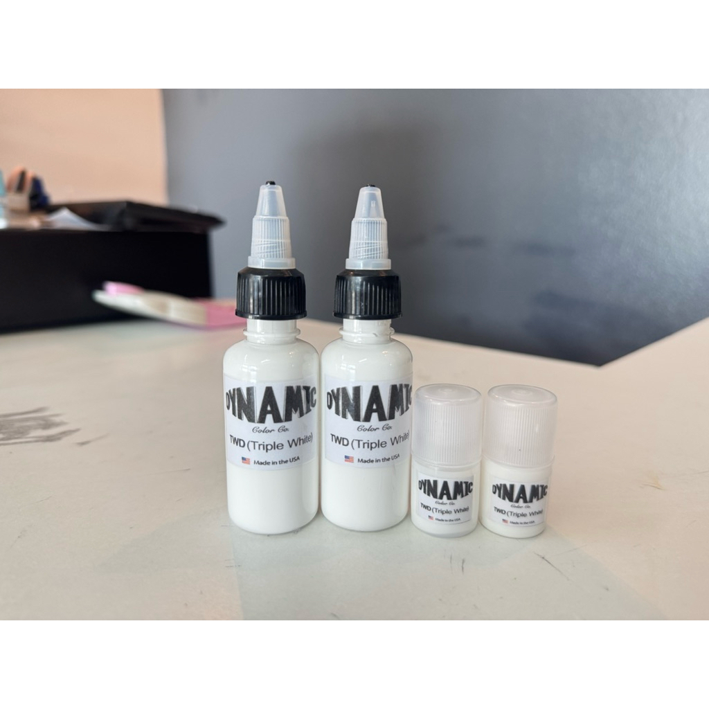 DYNAMIC TWD(Triple White ) หมึกสักตัวสีขาว หมึกแท้100% (ขวดแบ่ง)
