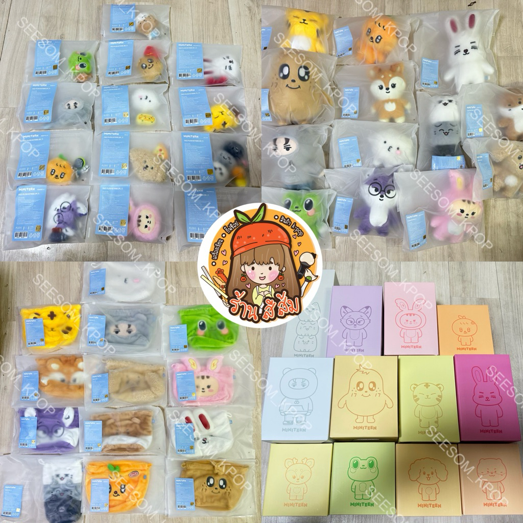 [พร้อมส่ง] SEVENTEEN MINITEEN  - HOUSE PARTY Face Plush Keyring / Plush Toy / Pouch / Mini Mood Lamp