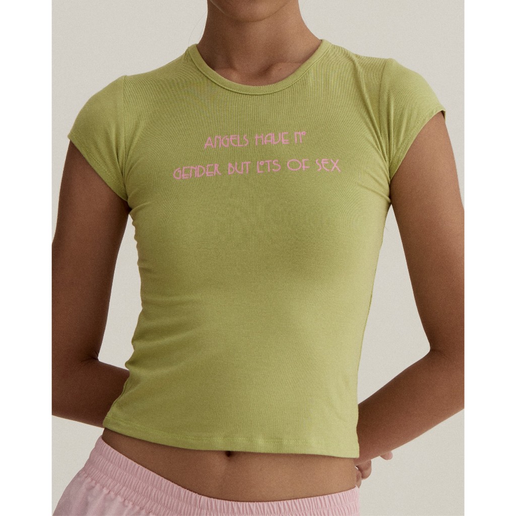 UXRYCLUB ANGELS TEE Green/White - รูปที่ 5