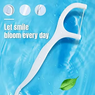 ไหมขัดฟัน ไหมขัดฟันชนิดด้าม กล่อง 50 ชิ้น Dental flossl Toothpick