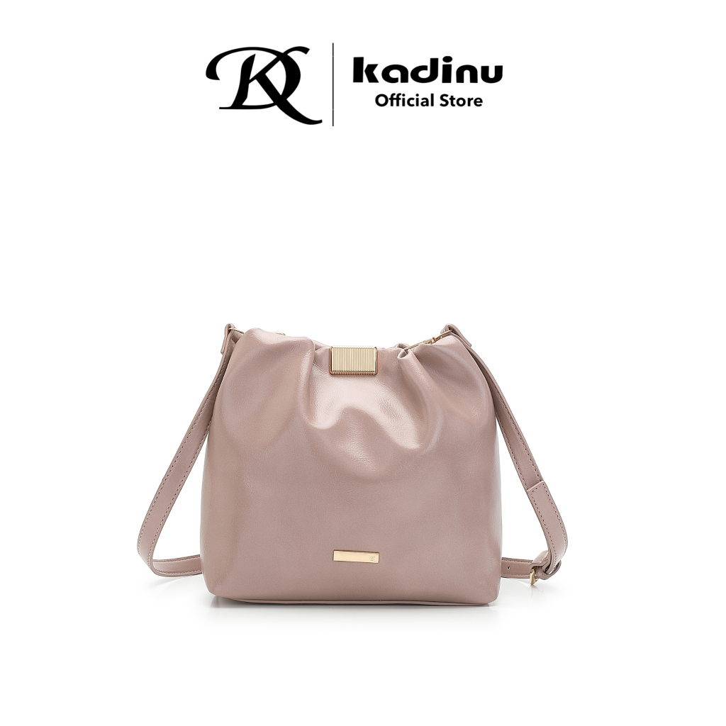 KD Kadinu Bucket Bag กระเป่าถังทรงจีบ แฟชั่นสะพายข้าง (H7049)