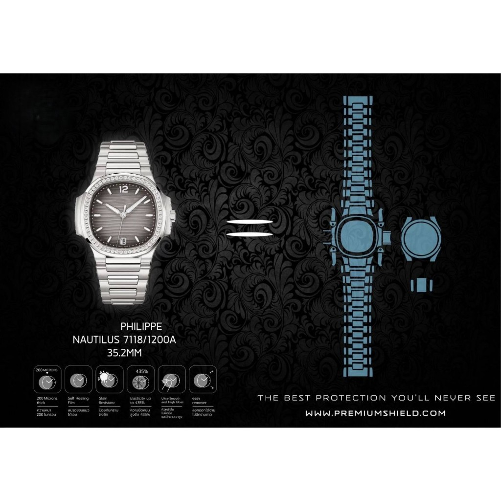 ฟิล์มกันรอยนาฬิกา Protection Film สำหรับ แบรนด์ Pater Philippe Nautilus 7118/1200A 35.2mm