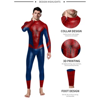 ชุดแฟนซี สไปเดอร์แมน สำหรับผู้ใหญ่ จั๊มสูท หน้ากาก Spiderman…