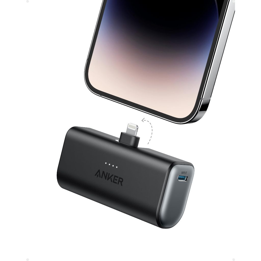 Anker A1645 Powerbank 5000mAh ได้รับการรับรองปลั๊กแบบพับได้ชาร์จเร็ว