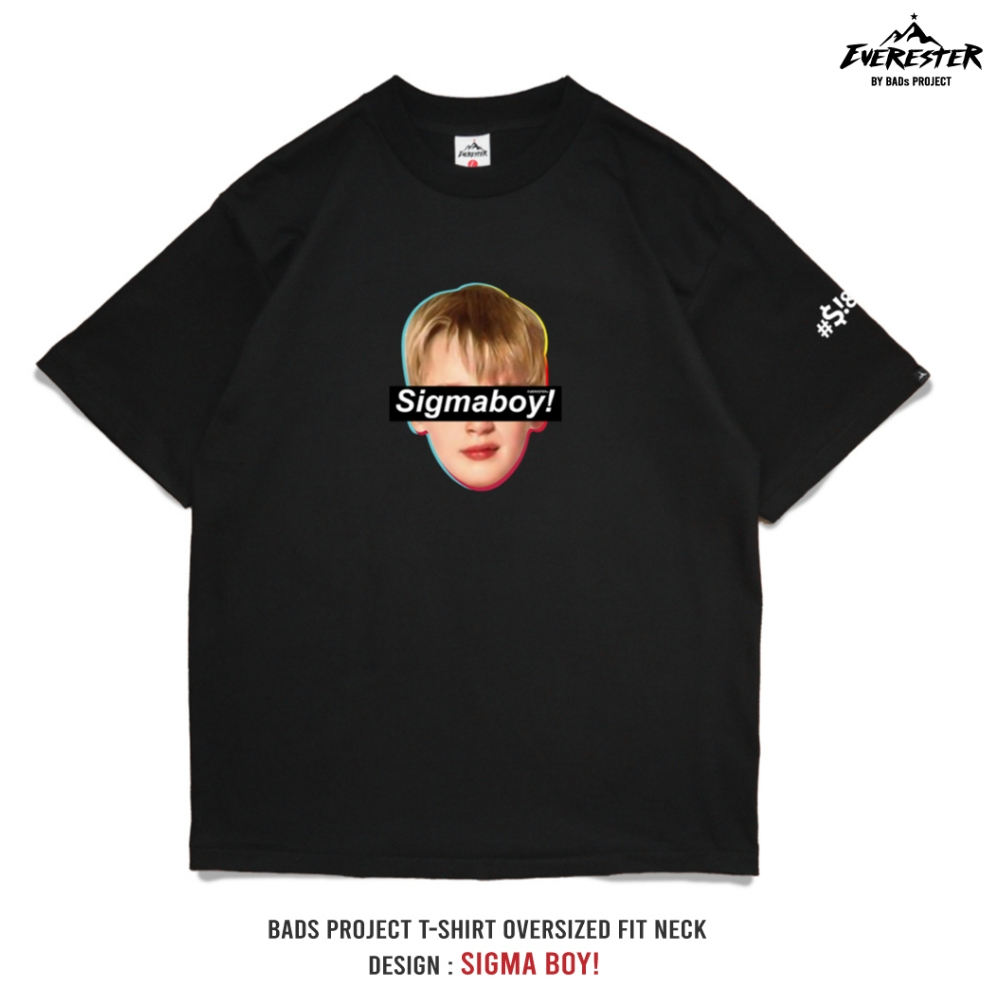 EVERESTER เสื้อยืดไซส์ใหญ่ คอฟิต อก 56"-60" เสื้อยืด Sigma Boy ผู้ชาย เสื้อคนอ้วน สีดำ Bexp