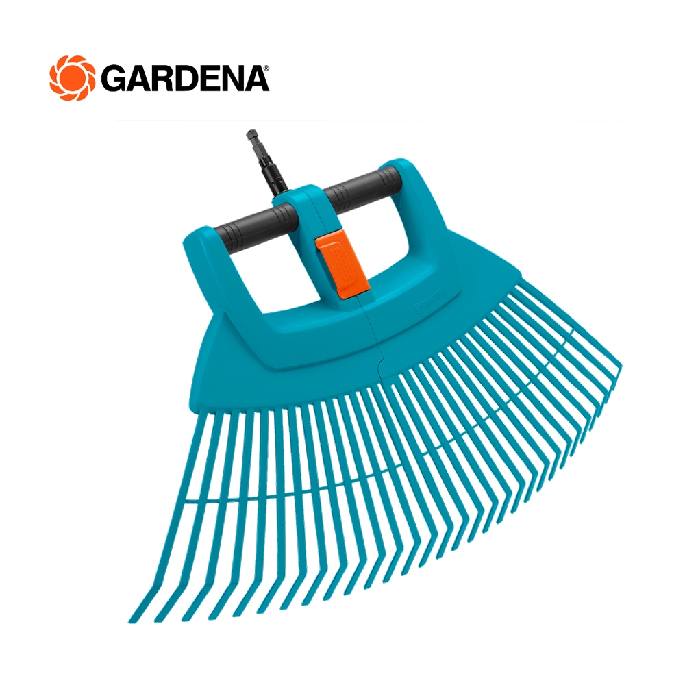 Gardena คราดสนามหญ้า XXL แบบพับเก็บได้ สำหรับต่อด้าม (03107-20)