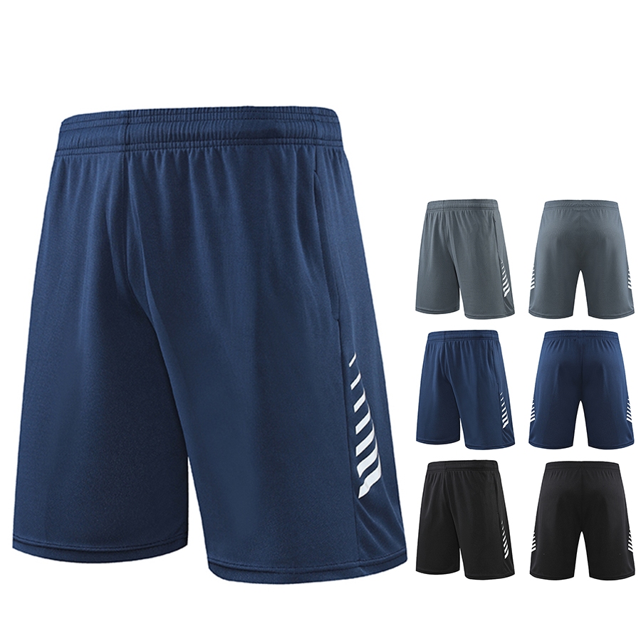 mvp sport กางเกงกีฬาขาสั้นผู้ชาย พร้อมโลโก้สะท้อนแสง