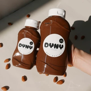 DyNy Chocolate Almond Butter เนยถั่วอัลมอนด์รสชอกโกแลต ไม่ใส่น้ำตาล ไม่ใส่น้ำมัน ทำจากอัลมอนด์และ cocoa powder หวานน้อย