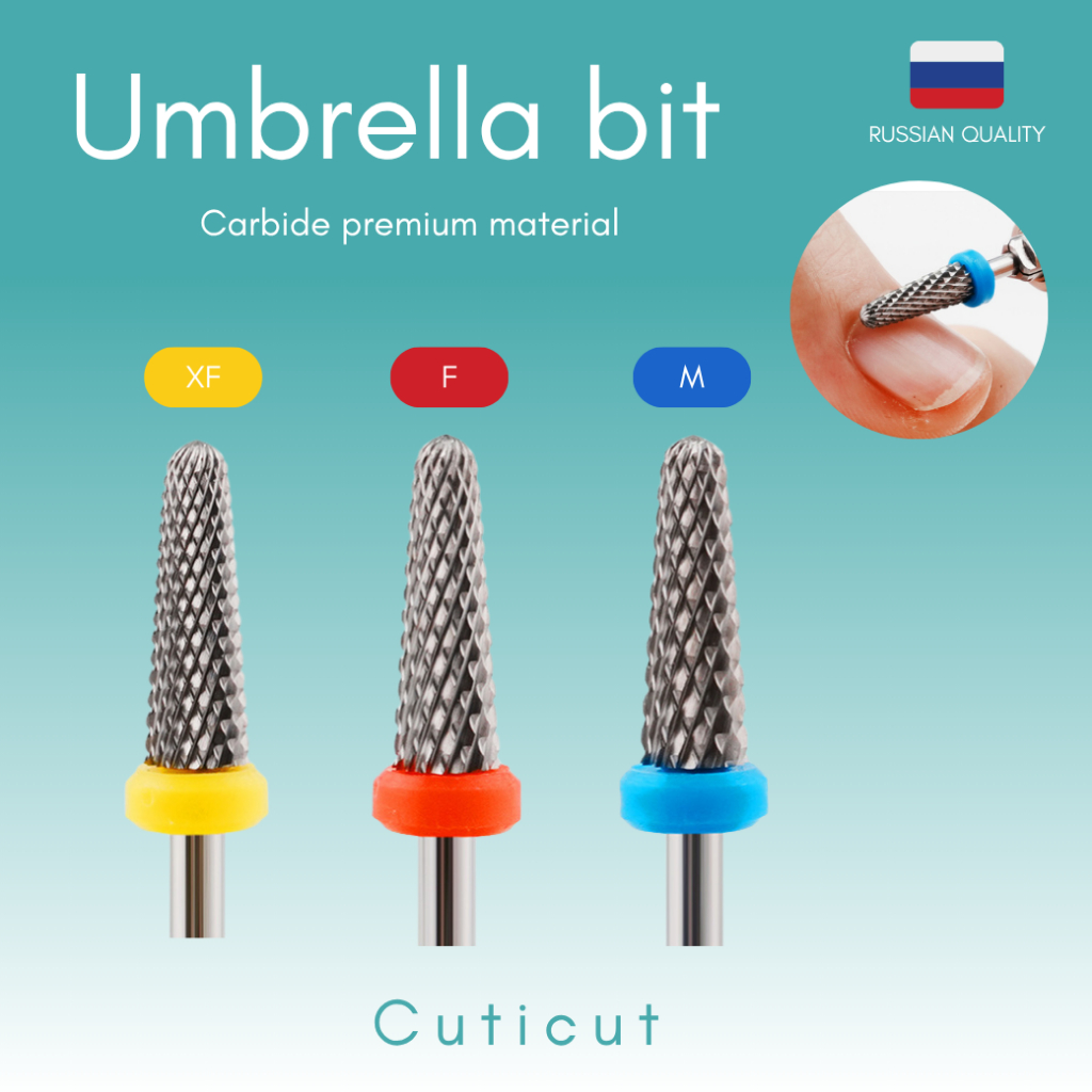 Cuticut Carbide Umbrella bit 5.0*13.0 หัวเจียรคาร์ไบท์ สำหรับเจียรล้างเล็บ