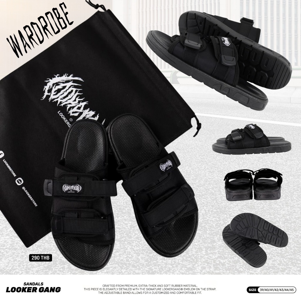 รองเท้าแตะ LOOKER GANG ของแท้  แถมฟรีถุงผ้าใส่รองเท้า