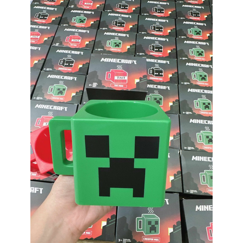 𝗖𝘂𝗽 𝗠𝗶𝗻𝗲𝗰𝗿𝗮𝗳𝘁 แก้วน้ำ⬛️ แก้วน้ำทรงเหลี่ยม ลายเกม มายคราฟ สุดฮิต
