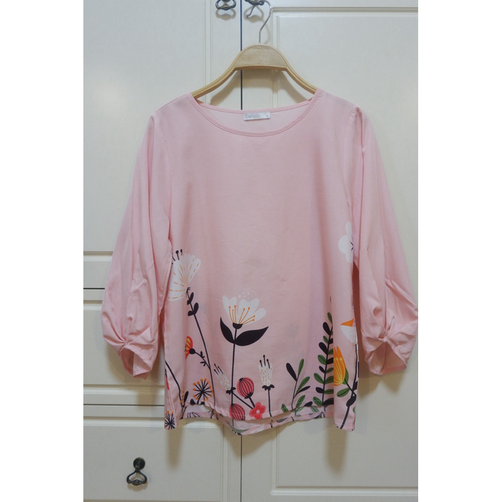 🌷(มือ 2 ของแท้ ถ่ายจากสินค้าจริง)🪻เสื้อ “Basico” สีหวาน~ ไซส์ S