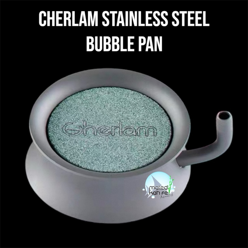 Cherlam stainless steel bubble pan CQP-001 จานจ่ายออกซิเจน หัวทราย สแตนเลส 304 พร้อมสาย อุปกรณ์ air diffuser stone head