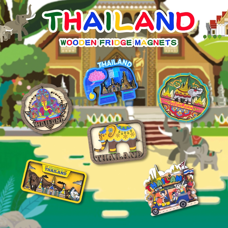 แม่เหล็กของที่ระลึกท่องเที่ยว ของแต่งตู้เย็นสวยที่สุด! ไอเดียของขวัญน่ารัก ✨ (เซตแม่เหล็กตู้เย็น)
