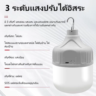 AIMO ไฟฉุกเฉิน(แบบชาร์จไฟได้) ใช้ในตลาดกลางคืน, ไฟถนน, ไฟกลางแจ้ง, ไฟติดผนัง, โคมระย้า, กันน้ำและสามารถใช้ได้เมื่อชาร์จเ