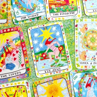 A6 TAROT POSTCARD โปสการ์ดลายไพ่ทาโร่ต์ ลายเส้น give.me.museums