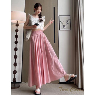 COM523 TARA Pants กางเกงกระโปรง เอวยางยืด มีกระเป๋าข้าง เนื้อผ้าครัช ผ้าดี ไม่ต้องรีด ใส่สบาย ระบายอากาศได้ดี