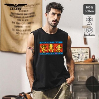 เสื้อกล้ามโอเวอร์ไซส์ ผ้านิ่ม นุ่ม ใส่สบาย สไตล์อเมริกันเรโท…